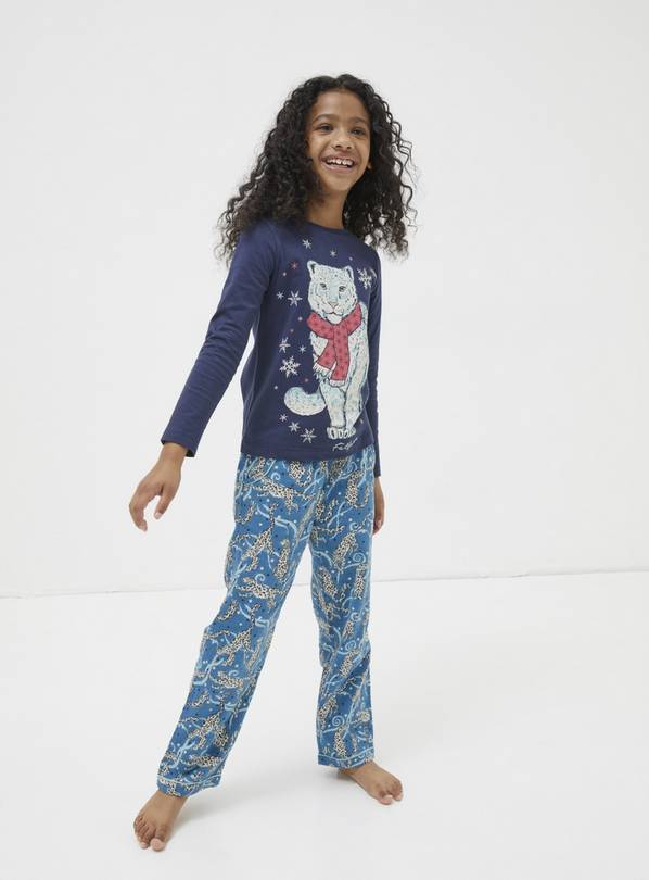 FATFACE Sadie Snow Leopard Pyjama Set 10-11 years