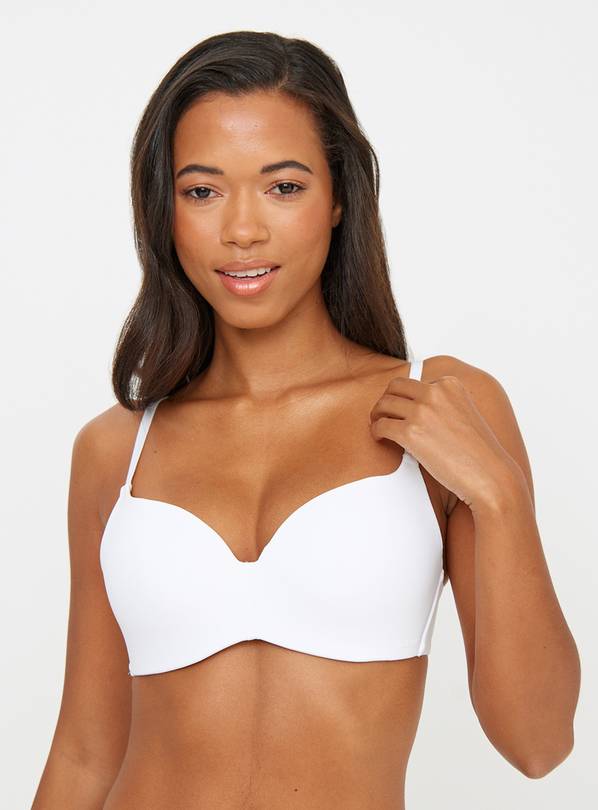 Flexform™ White Padded Flexi Wire Plunge Bra  38D