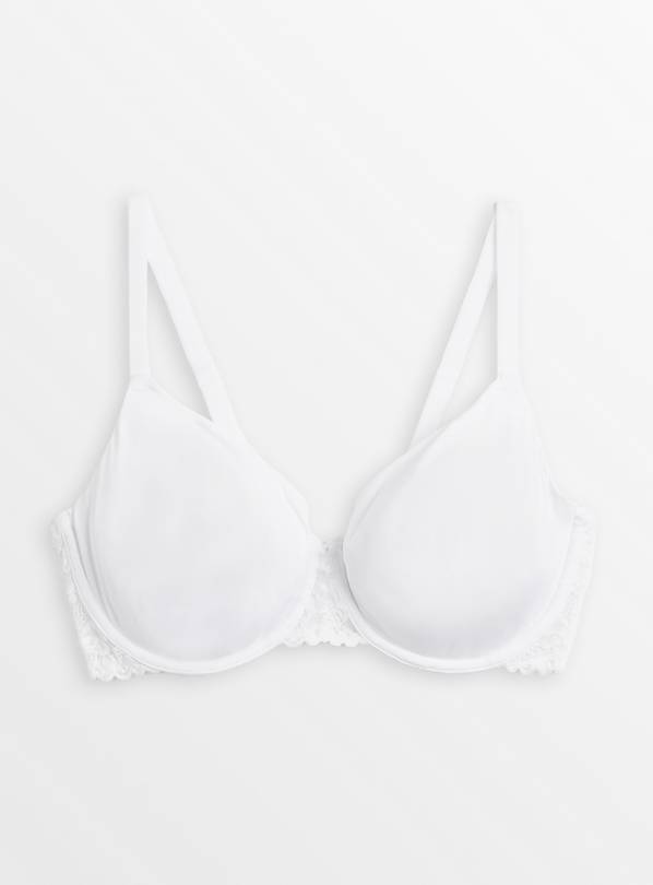 Buy DD White Dual Moulded Lace Padded Bra 34F Bras Argos