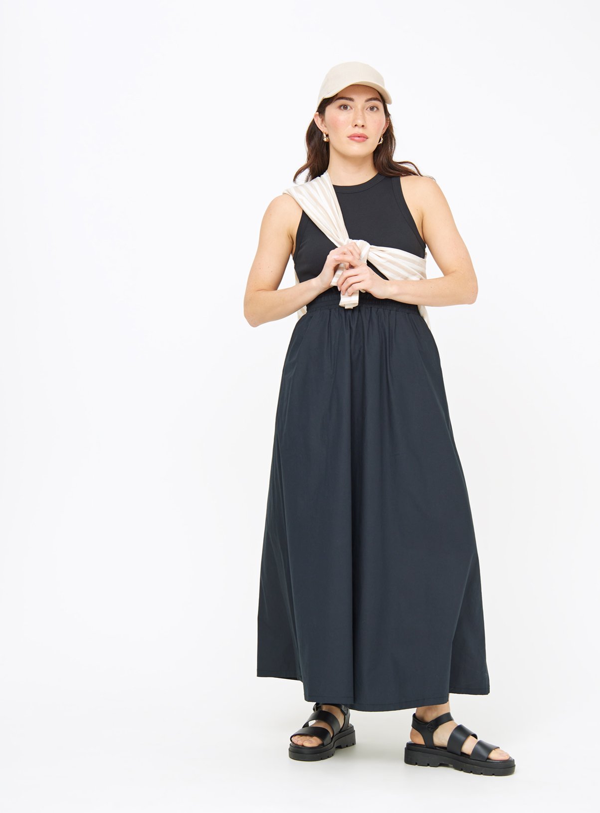 Black Midaxi Poplin Dress 12 - Image 2 thumbnail