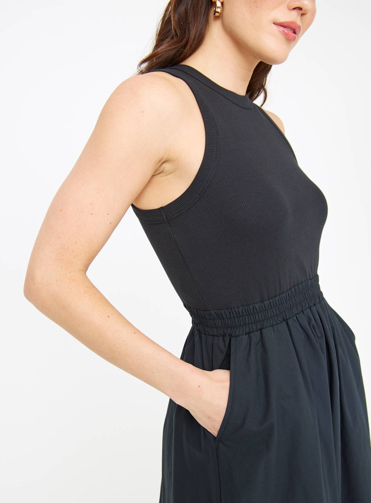 Black Midaxi Poplin Dress 12 - Image 3