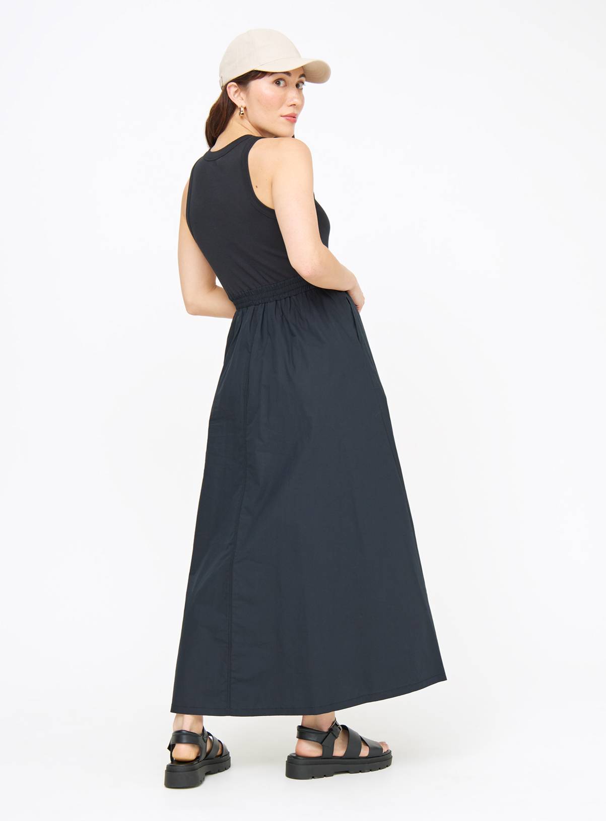 Black Midaxi Poplin Dress 12 - Image 4