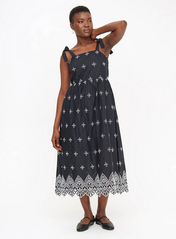 Black Broderie Midaxi Sundress 18