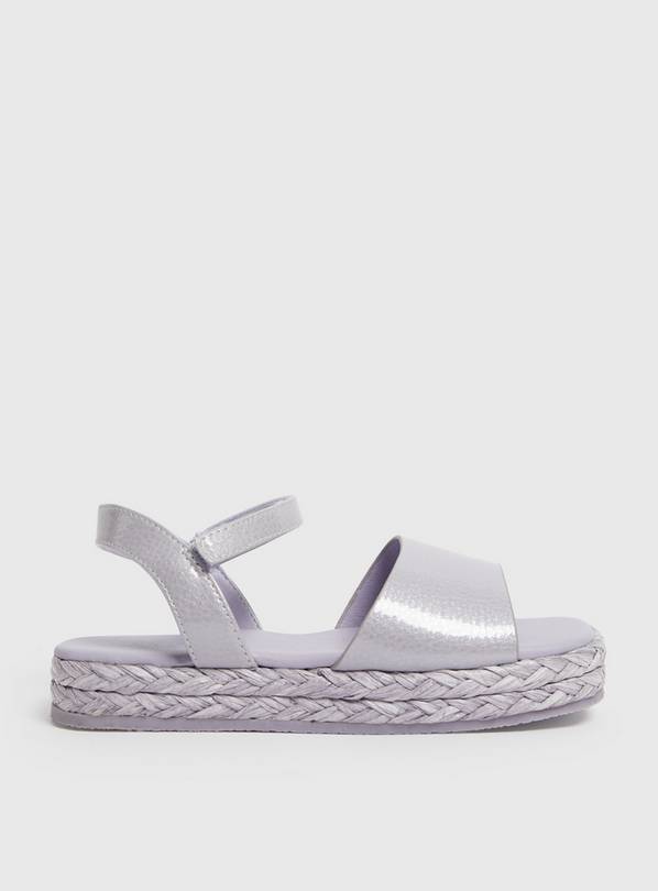 Lavender Raffia Sandals 13 Infant