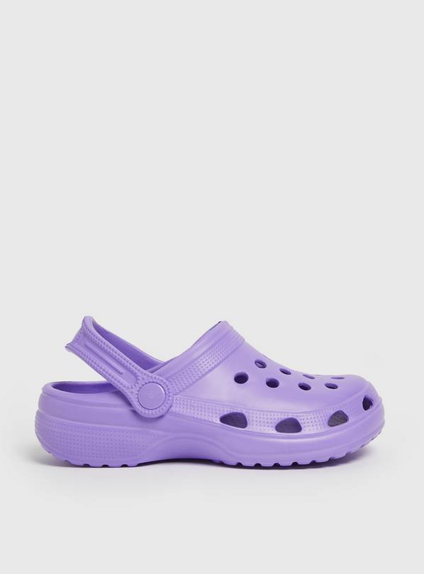 Purple Clogs With Ankle Strap 10-11 Infant
