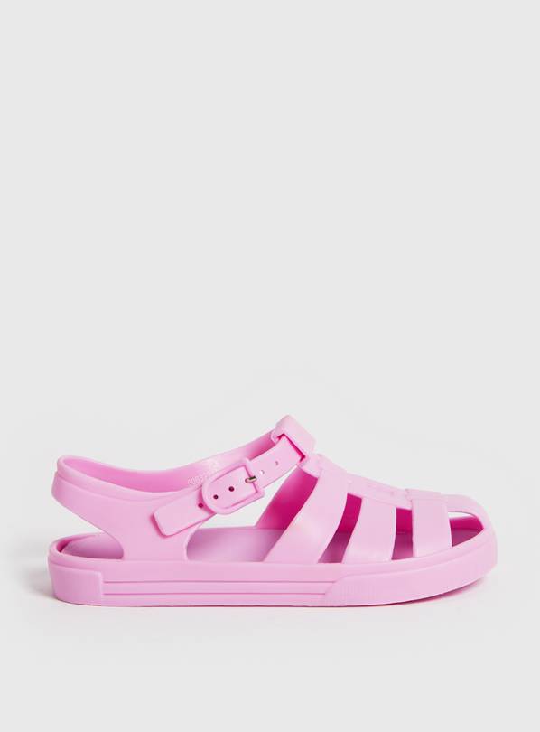 Matte Pink Jelly Sandals  5 Infant