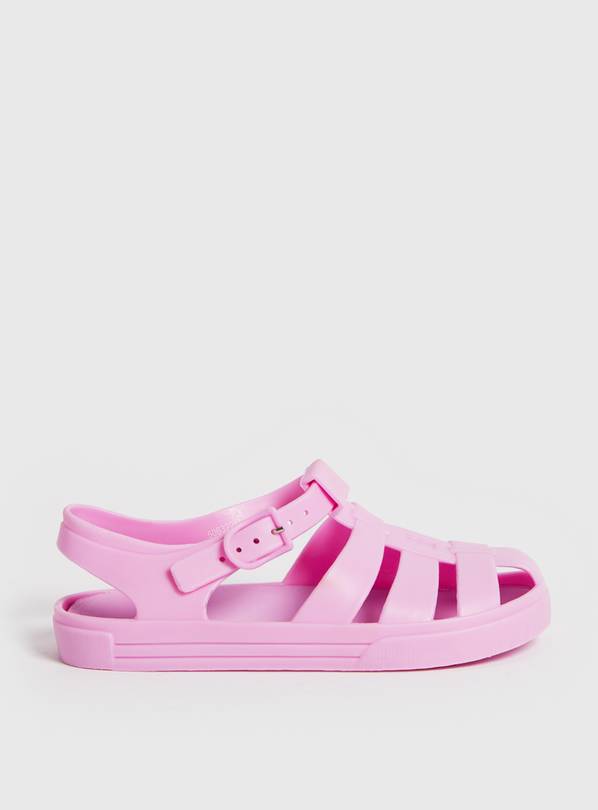 Matte Pink Jelly Sandals  10 Infant