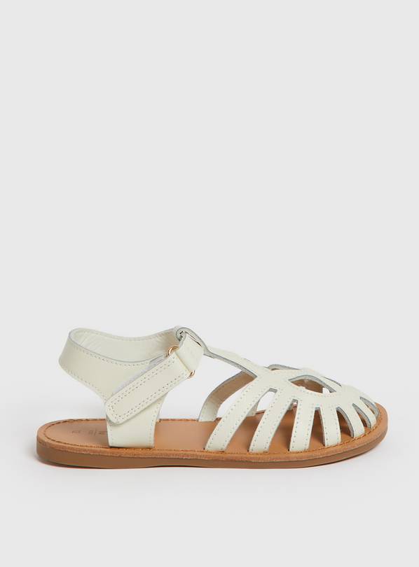 Cream Caged Strappy Sandals  5 Infant