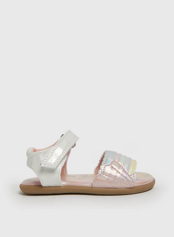 Metallic Mermaid Strappy Sandals  10 Infant