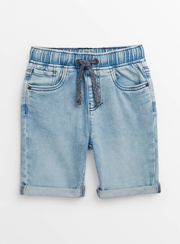 Light Blue Loopback Denim Shorts  7 years