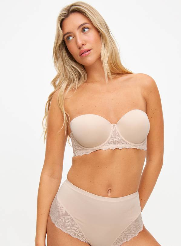 Beige Multiway Soft Cup Balcony Bra 32B