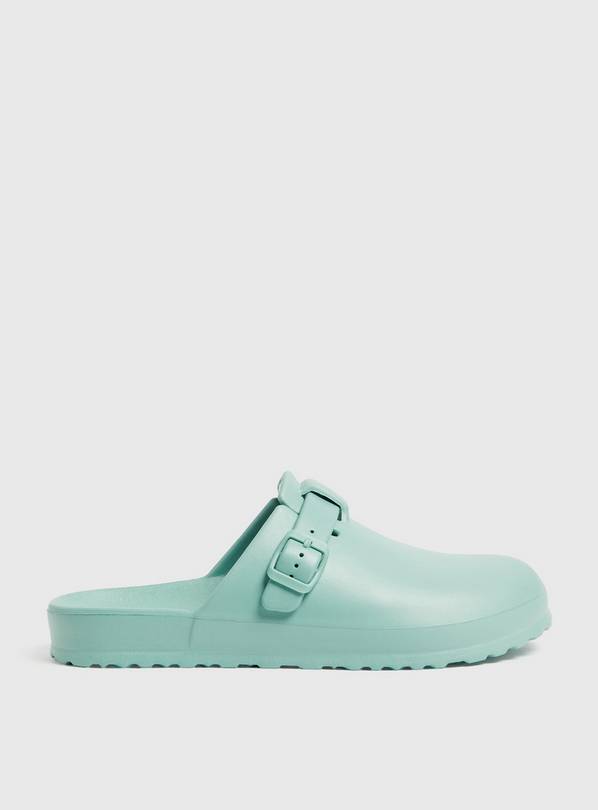 Sea Green Closed Toe Clogs  8