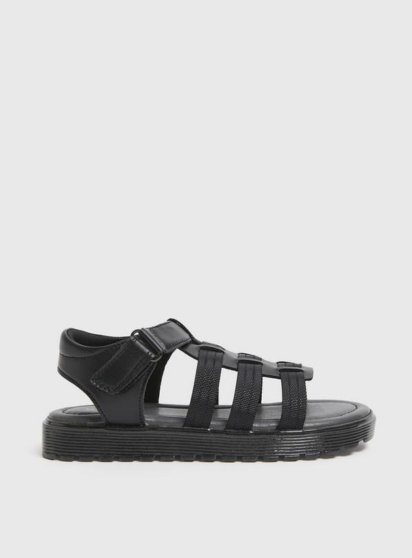Black Nylon Fisherman Chunky Sandals 10 Infant