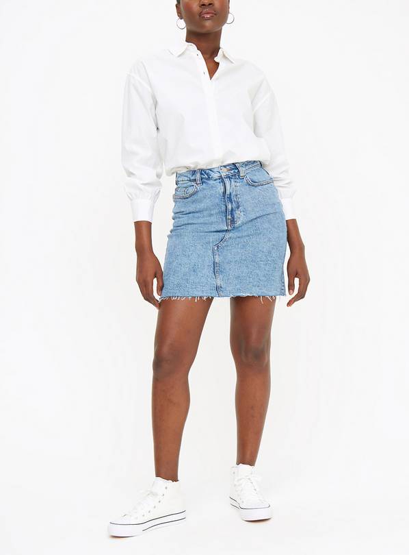 Blue Wash Denim Mini Skirt 20