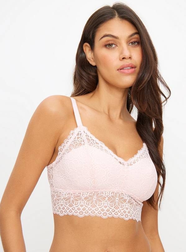 Navy & Pink Recycled Lace Bralette 2 Pack 10