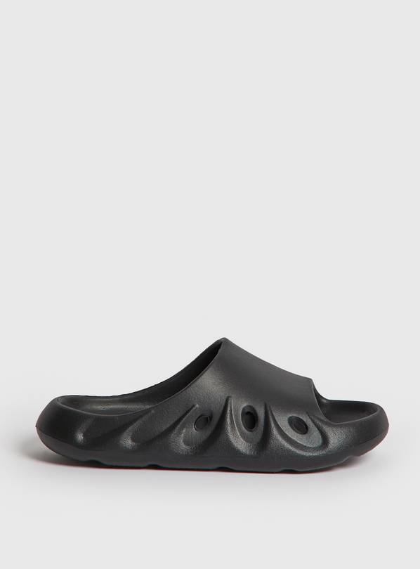 Black Comfort Slip-On Sliders 12-13 Infant