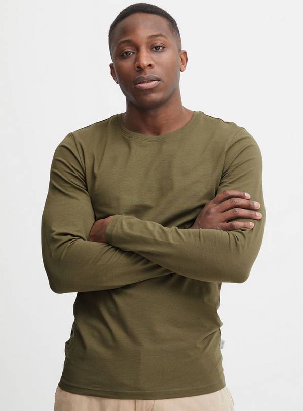 CASUAL FRIDAY CFTHEO Olive Long Sleeve Tee S