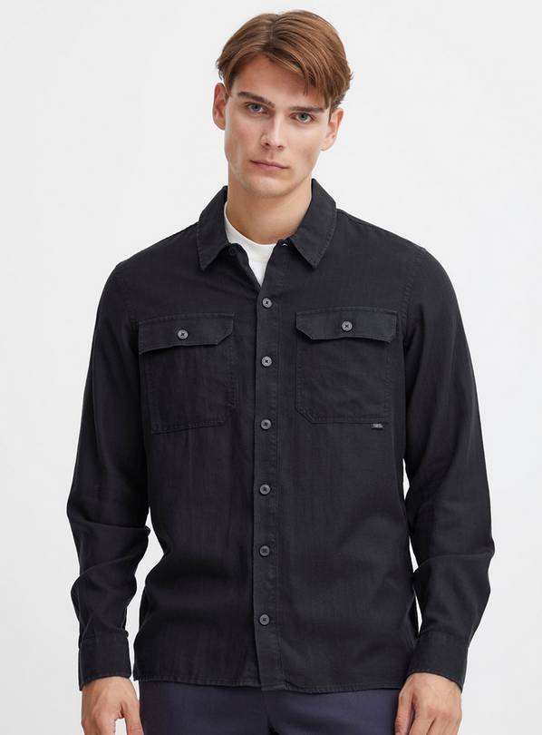 Buy CASUAL FRIDAY Navy Herringbone Shirt S | Shirts | Tu