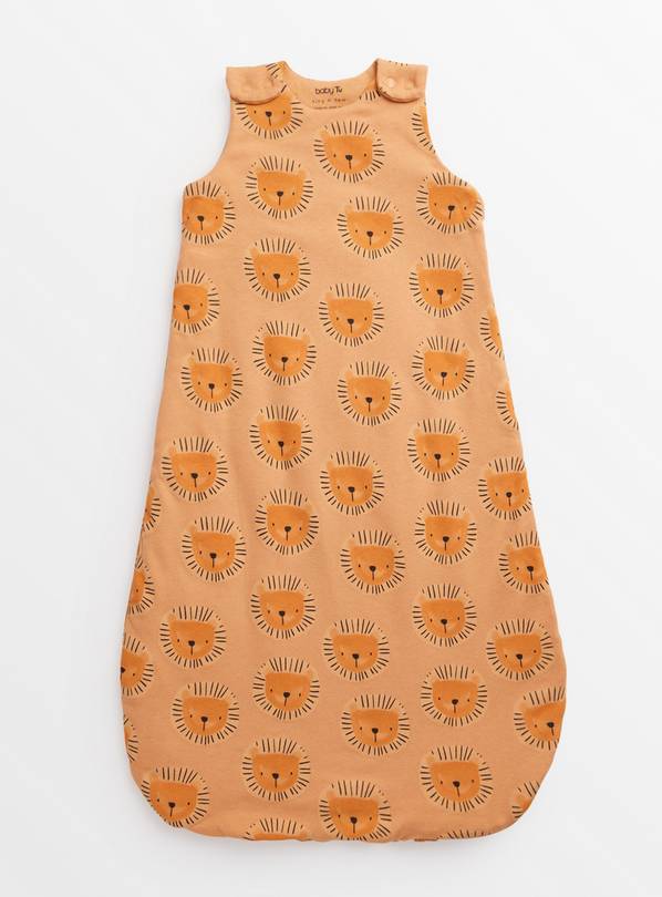 Orange Lion Head Print 1.5 Tog Sleeping Bag  0-6 Months