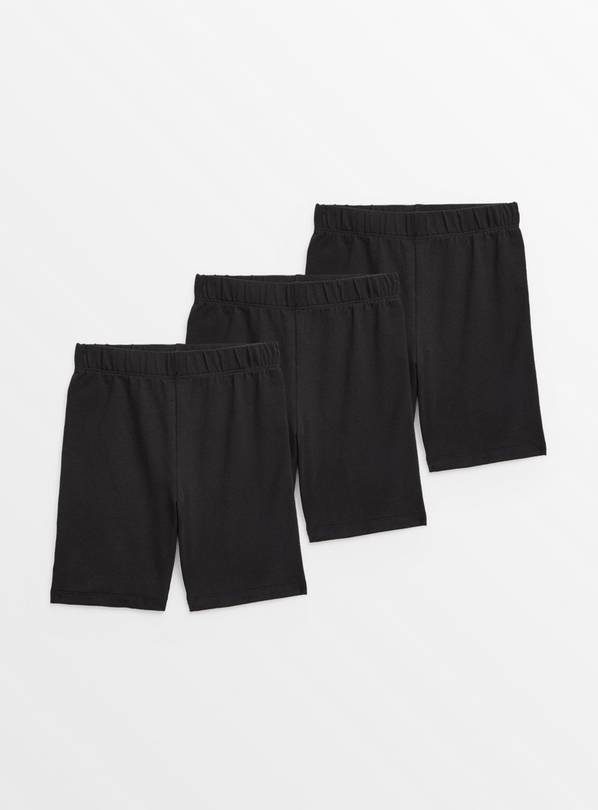 Core Black Cycling Shorts 3 Pack 8 years