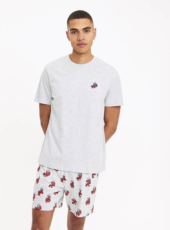 Grey Lobster Short Sleeve Pyjamas XL