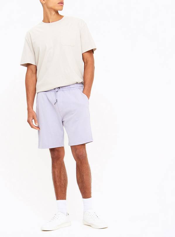 Lilac Garment Dye Jersey Shorts XS