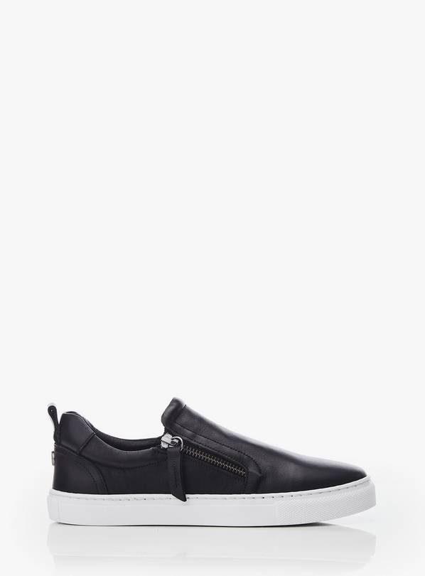 Buy MODA IN PELLE Bradly Black Leather Trainer 7 | Trainers | Argos