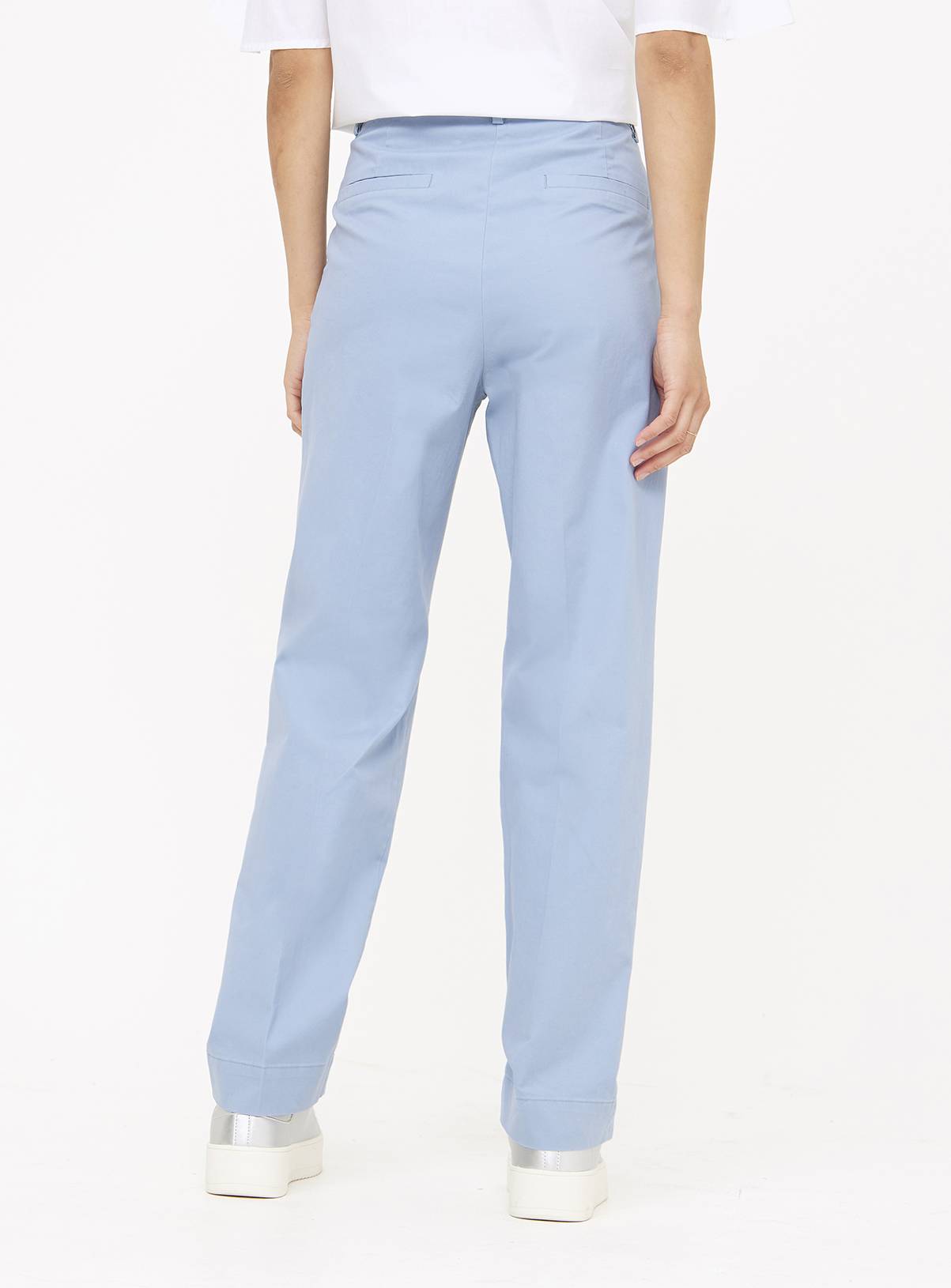 Blue Straight Leg Chino Trousers  20R - Image 4