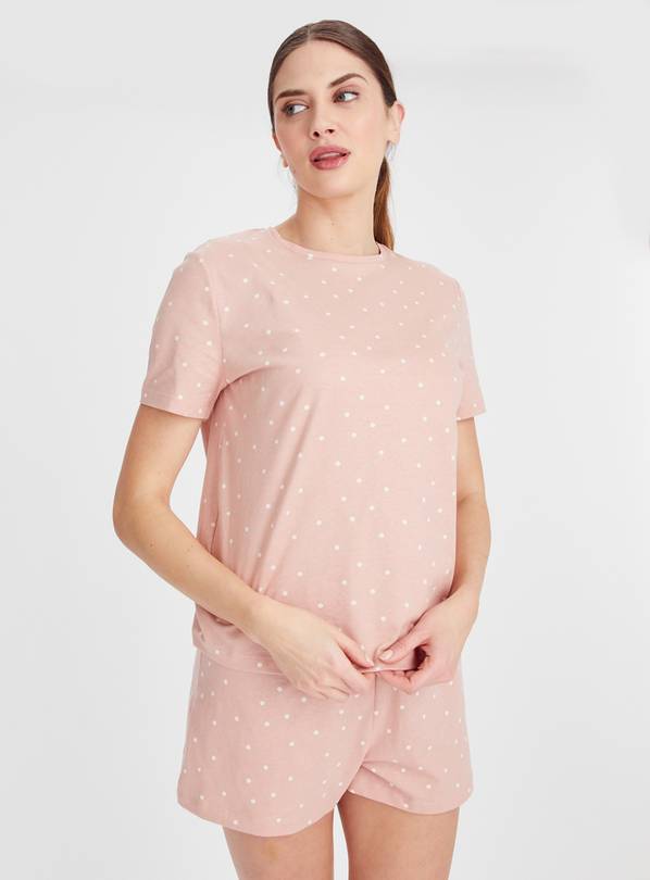 Pink Spot Shortie Pyjamas L