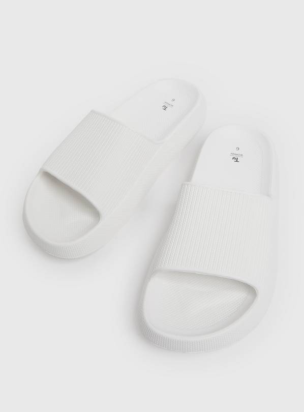 Buy White Recycled Slip On Sandals 3 Sandals Argos