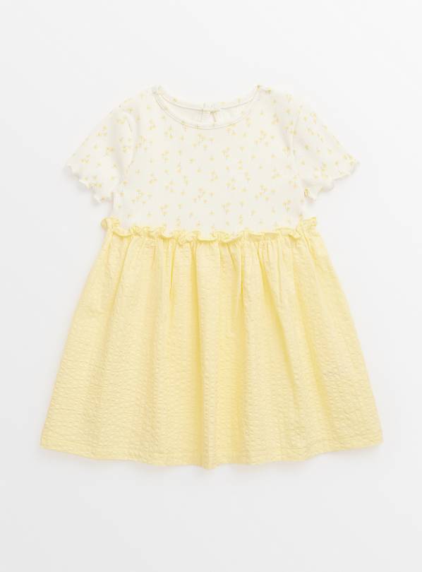 Yellow Floral Twofer Dress 12-18 months