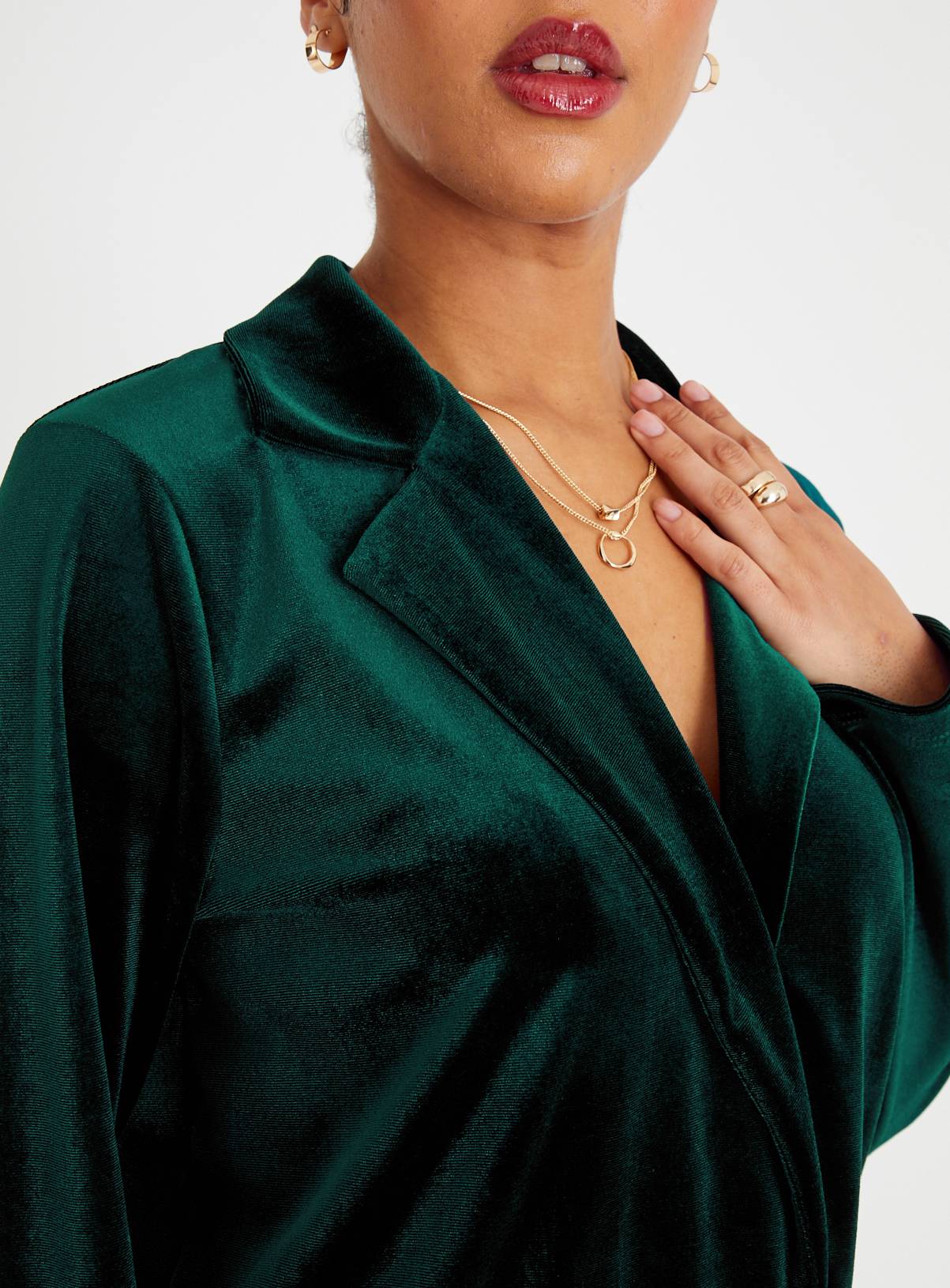 Green Velvet Coord Blazer 12 - Image 3