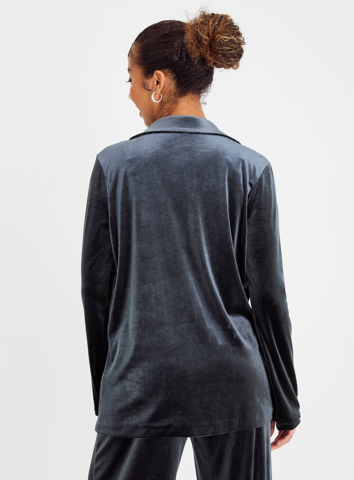 Grey Velvet Coord Blazer 12 - Image 4