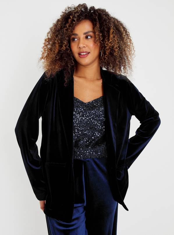 Old navy velvet hot sale blazer womens