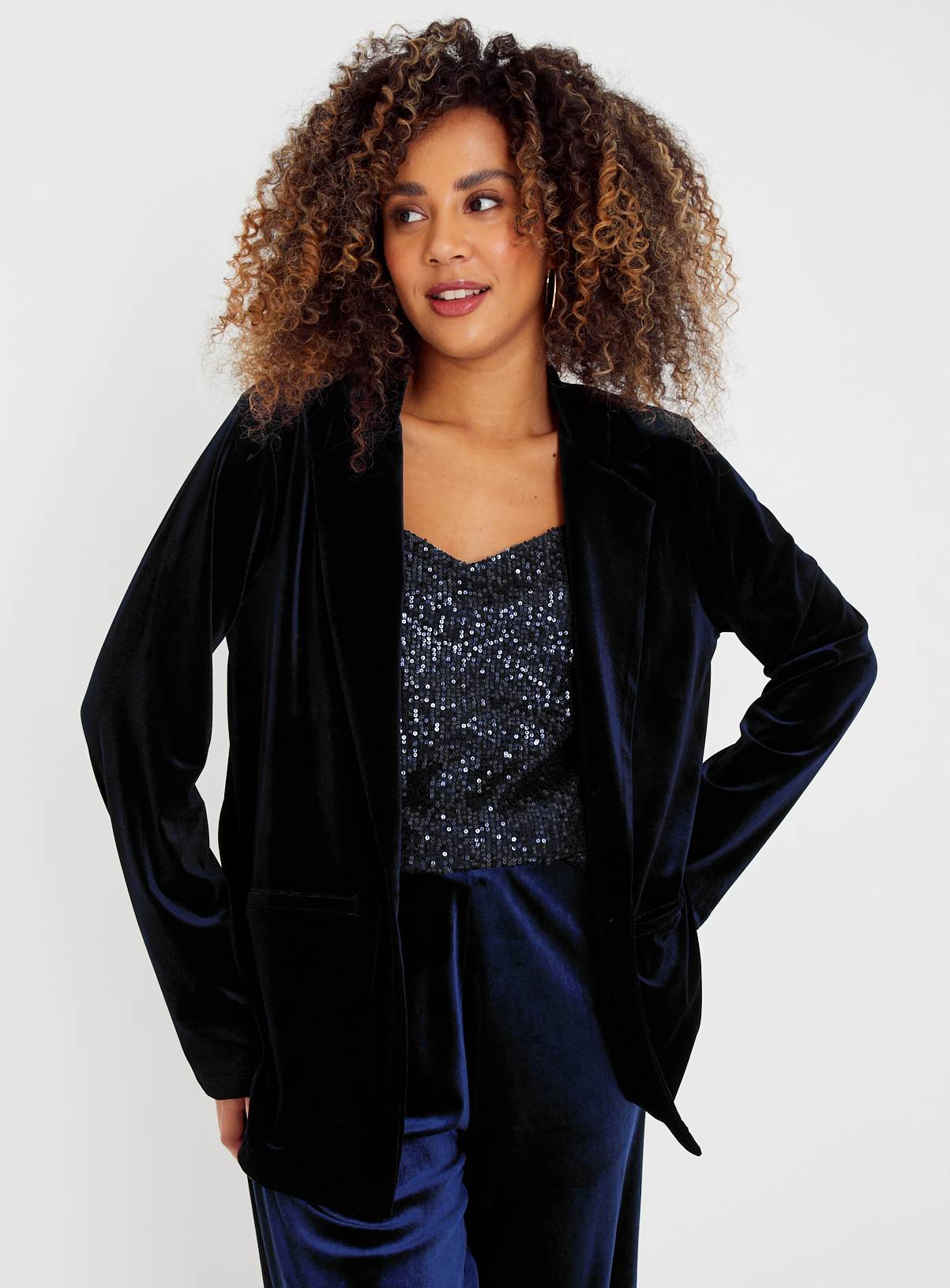 Navy Velvet Blazer 16 - Image 1