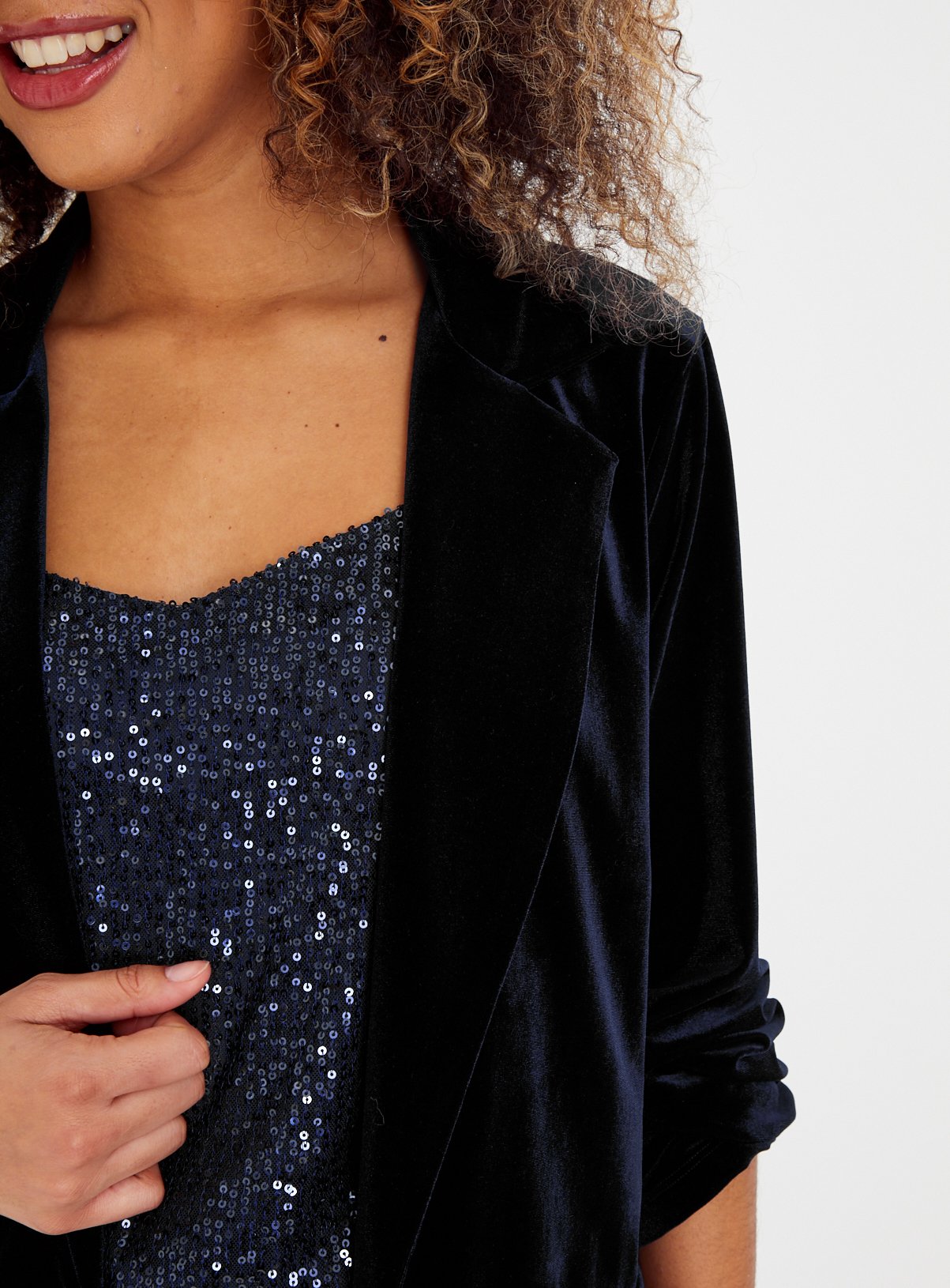 Navy Velvet Blazer 16 - Image 3 thumbnail