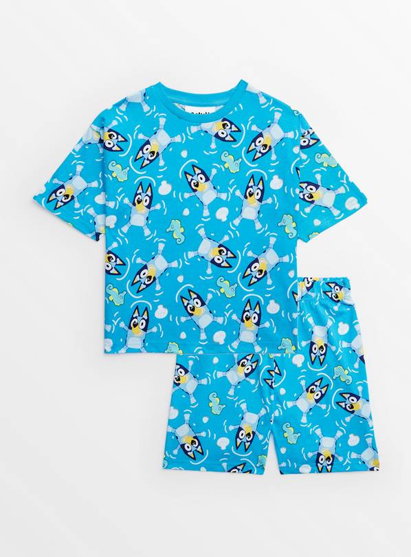 Buy Bluey Seahorse Print Short Sleeve Pyjamas 1.52 years Pyjamas Tu