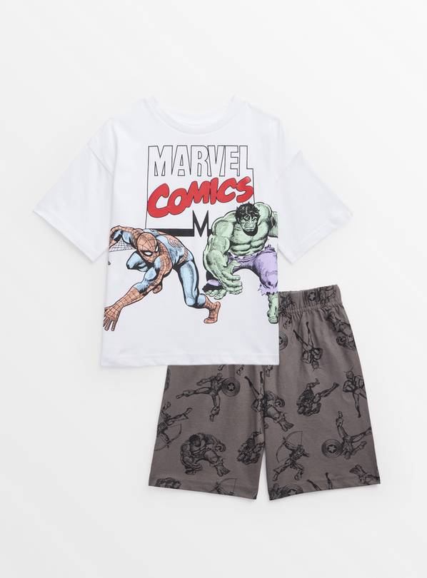 Marvel Comics Graphic Short Sleeve Pyjamas 8-9 years