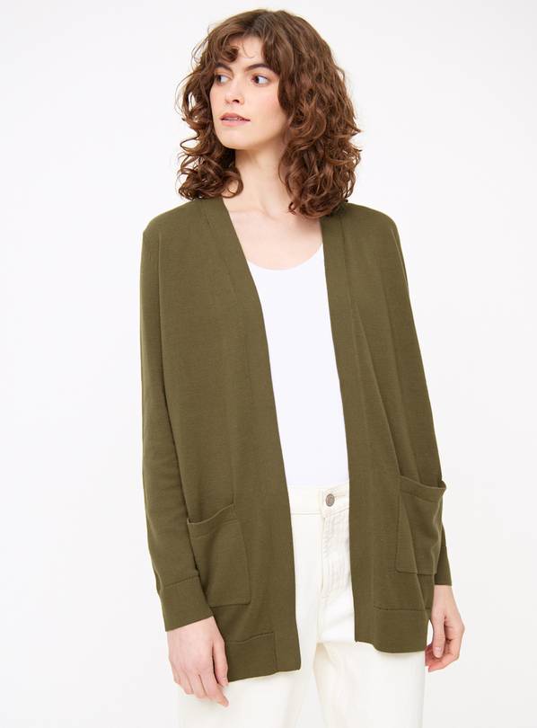 Khaki Longline Pocket Cardigan 24