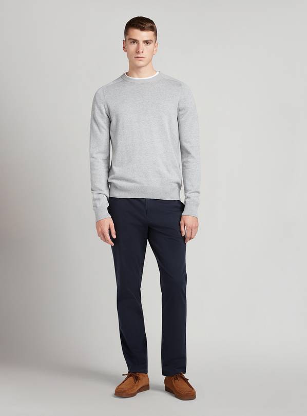 Buy FARAH Stern Crew Long Sleeve Jumper Grey M | Jumpers and cardigans ...