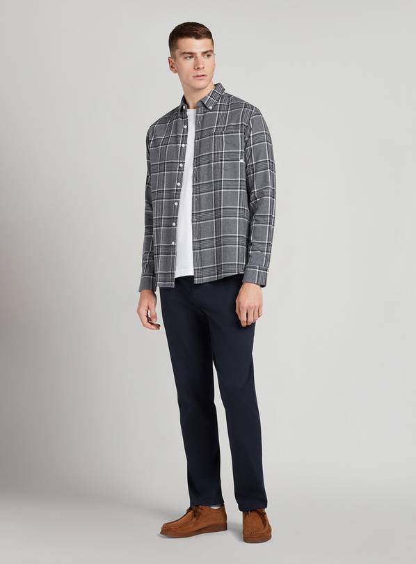 FARAH Boyle Check Shirt Grey XL