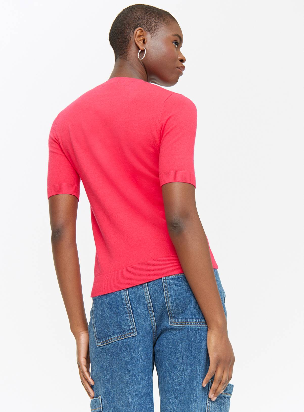 Pink Soft Touch Short Sleeve Jumper 24 - Image 4