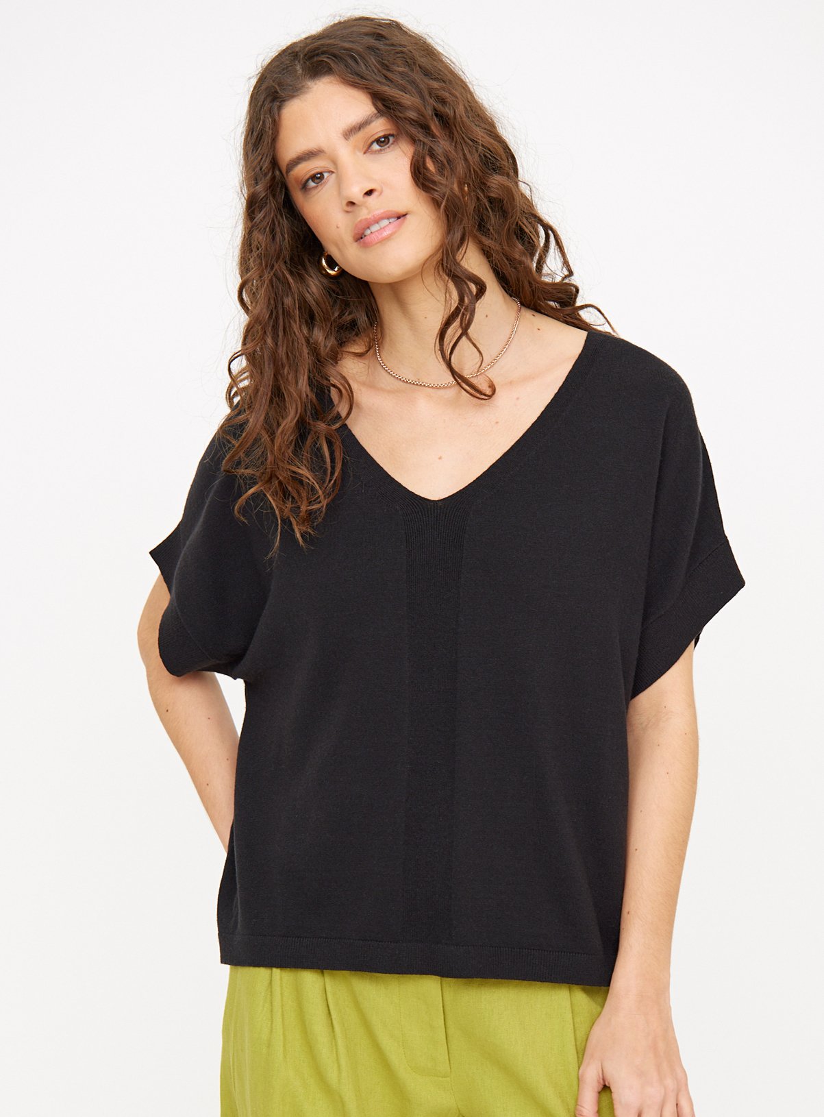 Black Soft Touch V Neck T-Shirt 16 - Image 1 thumbnail