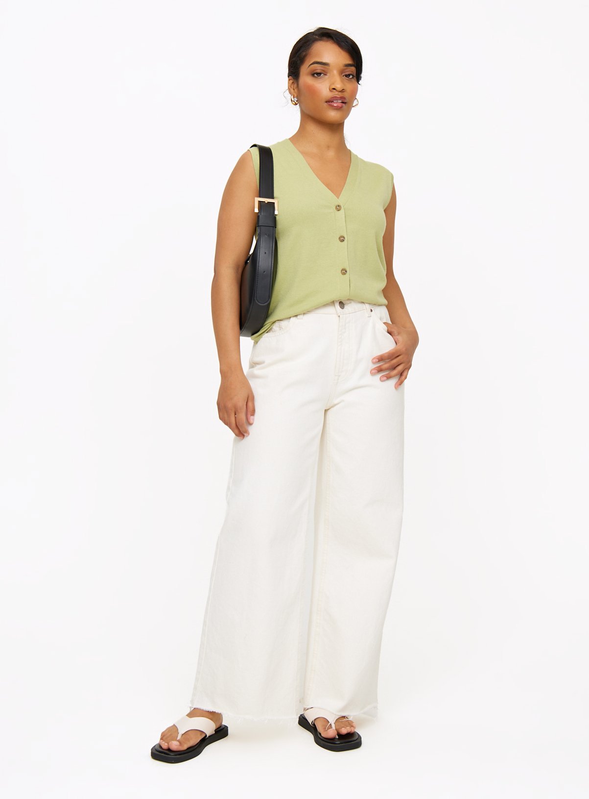 Green Soft Touch Button-Through Vest  18 - Image 2 thumbnail