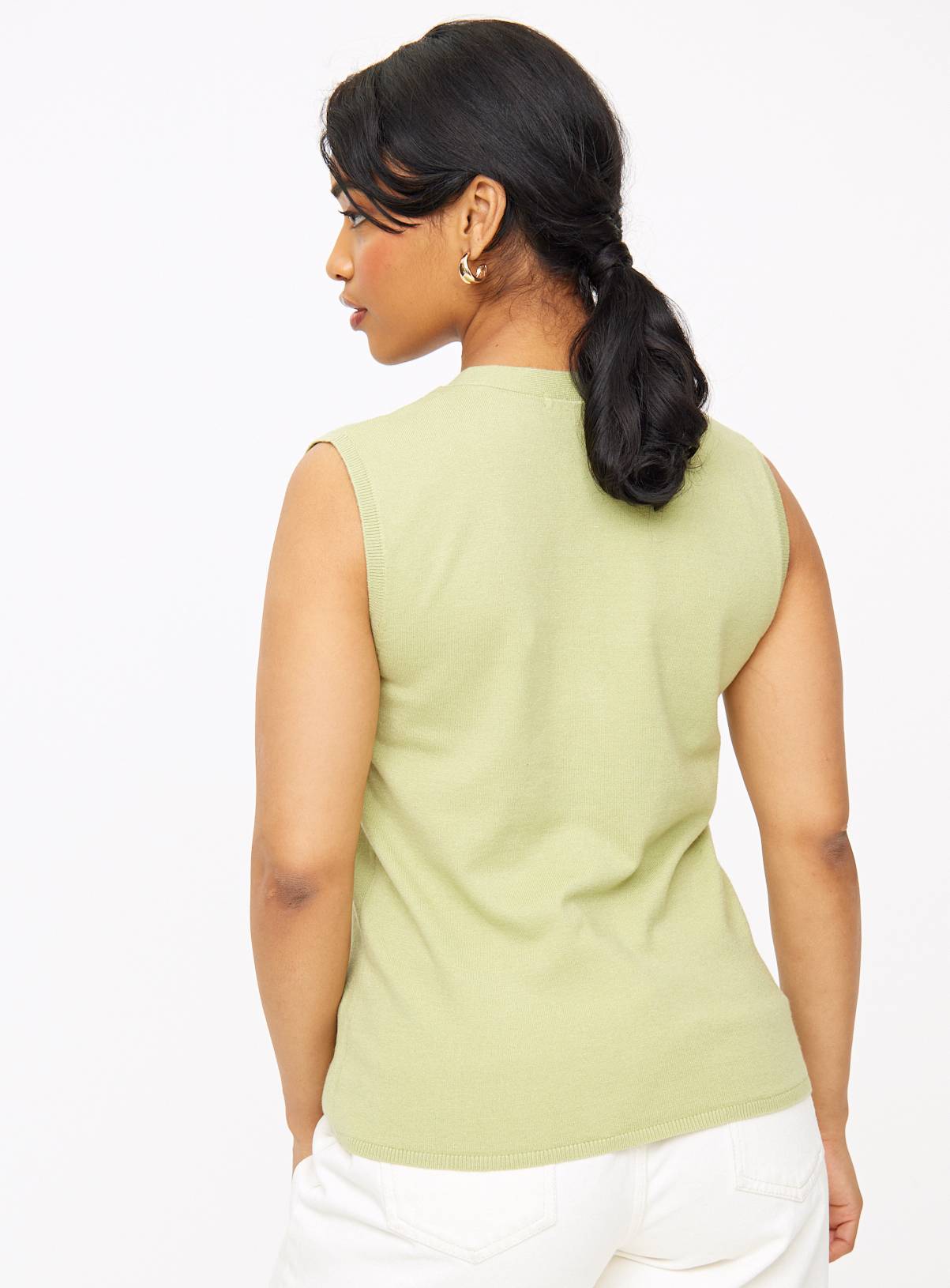 Green Soft Touch Button-Through Vest  18 - Image 4
