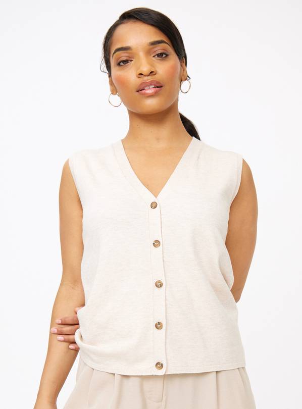 Oatmeal Soft Touch Button-Through Vest 8