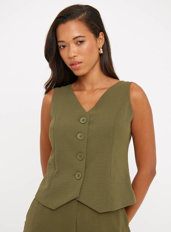 Buy Khaki Tailored Airflow Coord Waistcoat 8 | Blazers | Tu