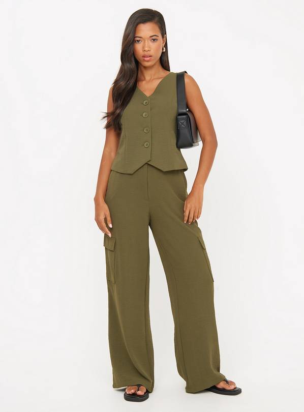 Buy Khaki Tailored Airflow Coord Waistcoat 8 | Blazers | Tu