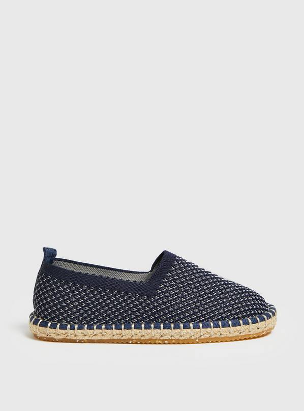 Navy Knitted Espadrilles 11 Infant