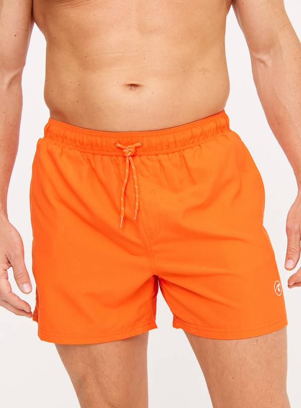 Orange Basic Woven Swim Shorts M